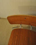 Danish dining chairs. Teak and chromed steel