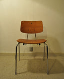 Danish dining chairs. Teak and chromed steel