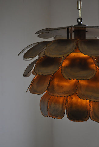 Very rare Artichoke brutalist lamp by Svend Aage Holm Sorensen