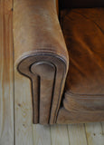 Italian vintage leather club chair