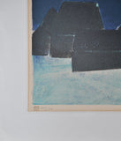 Lithography in blue colours by Jack Kampmann