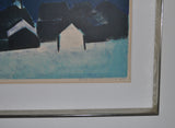 Lithography in blue colours by Jack Kampmann