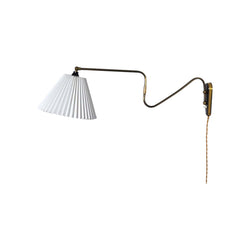 Danish Brass Swing Arm Wall Lamp, 1950s