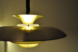 A classic Danish multilayered brass pendant light