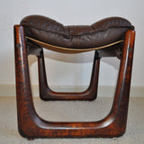 Rare and stunning norwegian easy chair and stool